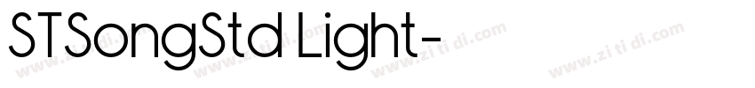 STSongStd Light字体转换